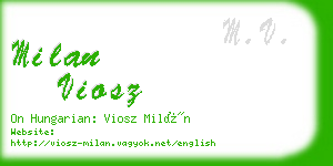 milan viosz business card